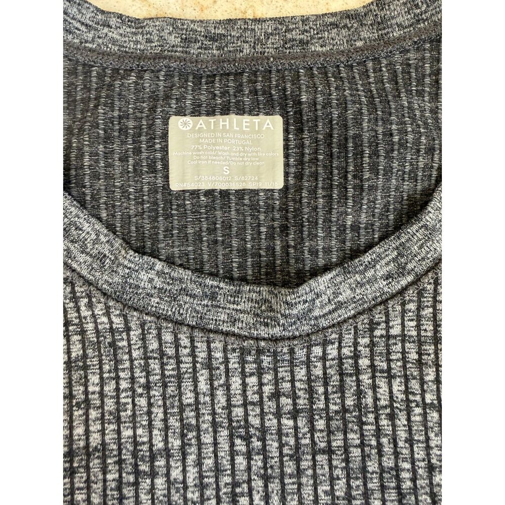 Athleta Renew CYA Ribbed Tank Heather Gray Athleisure Yoga Top Sz S - Picture 6 of 7